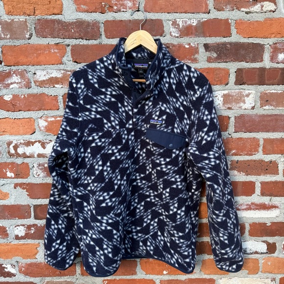 Patagonia Synchilla Snap-T Fleece Pullover Size Small Synched Flight‎ New Navy - Picture 1 of 6